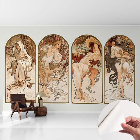 Carta da parati adesiva - fotomurale - facile da applicare - per la soggiorno - camera da letto - Momenti femminili 416x254 cm (1/5)