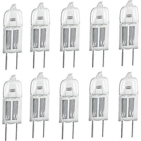 Lot de 10 ampoules halogènes G4 12 V 20 W à culot à broches pour lustres et suspensions. (1/5)