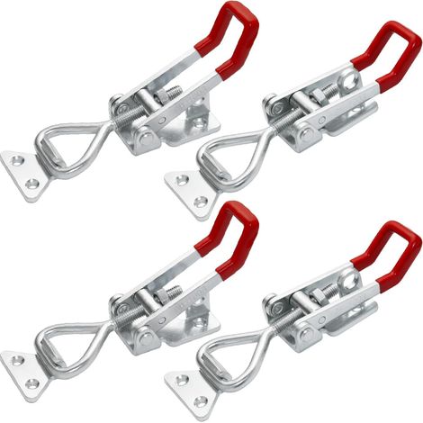 4-teiliges, robustes Zugriegel-Set mit 120 lb Tragkraft, verstellbarem Schnellverschluss-Kippriegel 4002 und Schlüsselloch für CNC-Holzbearbeitungs-Leuchten (1/5)