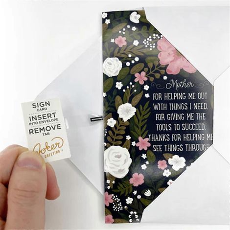 Cartes de remerciement originales pour la fête des mères, avec pile bouton, A-- (1/5)