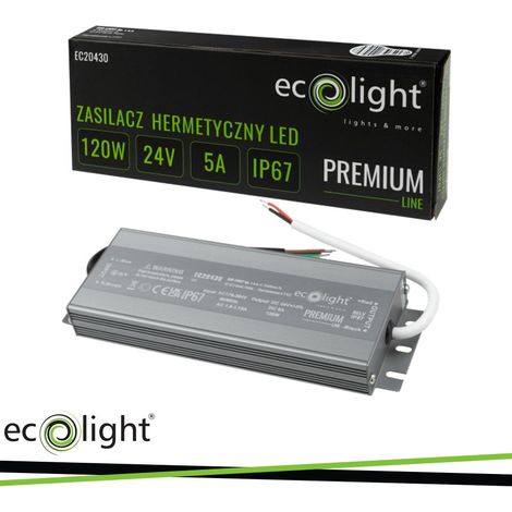 ALIMENTATORE PREMIUM 24V 120W  IP67 3ANNI DI GARANZIA