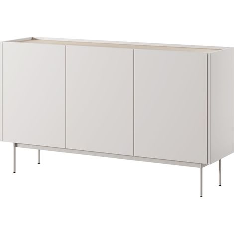 Cassettiera 144 cm, 3 ante, Cashmere / Rovere, 144 x 37 x 83 cm (1/5)