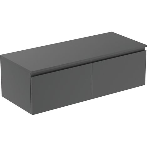 Ideal Standard Finesse - Mueble de lavabo, 120x51x38 cm, 2 cajones, antracita mate E3436Y2 (1/3)
