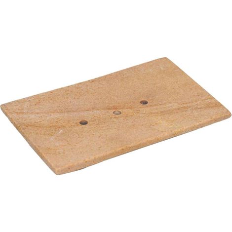 Porte-savon en grès beige (1/2)
