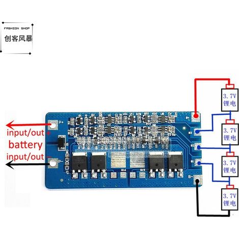 4S 4-cell 20A lithium-ion 18650 battery BMS protection circuit board 14.8V 16.8V protection board (1/4)