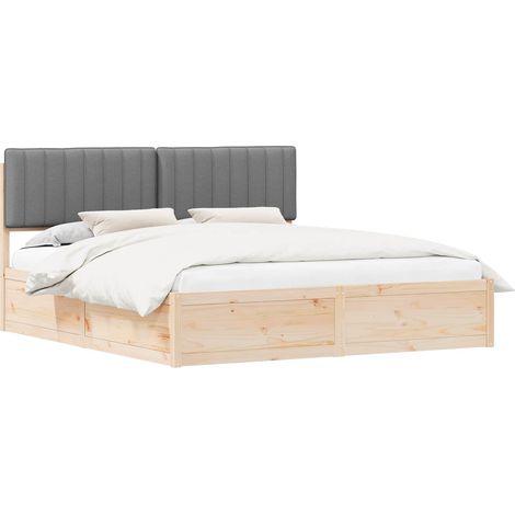 Maison Exclusive - Estructura de Cama con Cabecera Tapizada Gris (1/5)