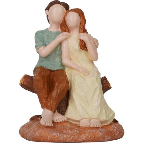 Statue de couple amoureux de la Saint-Valentin, ornements romantiques en résine (1/4)