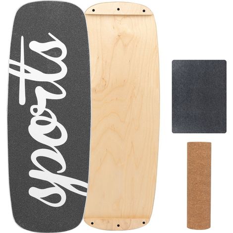 Balance Board Trainer with Cork Roller, Stoppers, 73x27 cm (1/5)