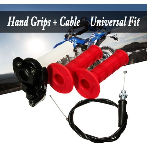 1 pair 22mm Quick Acting Throttle Grip + Universal Fit Cable 140cc 150cc PITBIK Pit Dirt Bike
