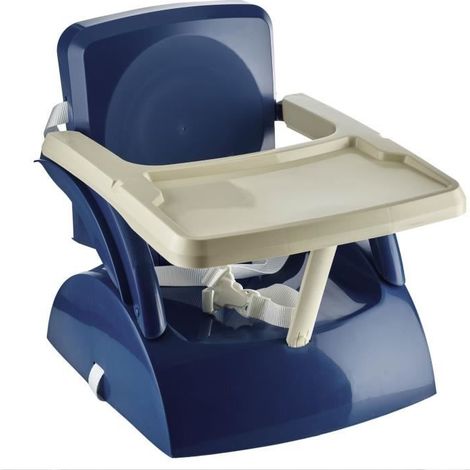 Siège rehausseur 2 en 1 THERMOBABY YEEHOP - Harnais de sécurité 3 points - Plateau amovible - Bleu océan (1/5)