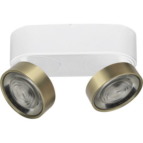 Hole Applique e Plafoniera LED 13W 3000K CRI90 Bianco/Oro - Lampada da soffitto e parete in alluminio pressofuso - Rossini Illuminazione (1/5)