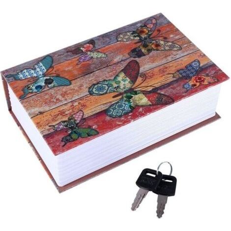 Coffre-fort secret en forme de livre – Cachette pour argent, bijoux, passeport – Acier inoxydable – Verrou en métal – Design camouflage (1/5)
