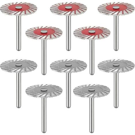 Lot de 10 lames de sculpture sur pierre de 40 mm, mini lames de scie diamantées turbo pour gravure, disque à tronçonner le métal (1/5)