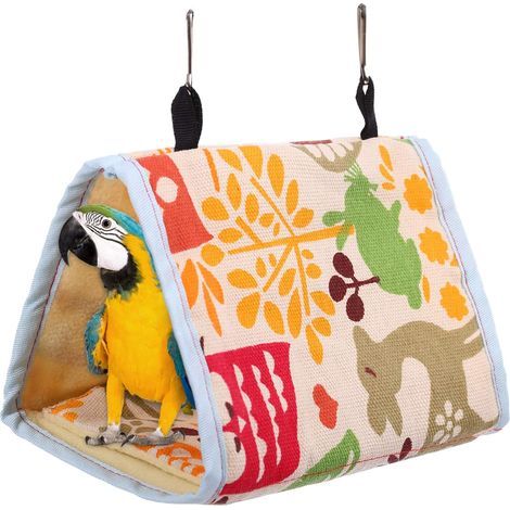 Kuschelhütten-Vogelnest, Hängematten-Käfigzelt für Papageien, Vogelversteck-Habitathaus für kleine bis mittelgroße Sittiche (1/5)