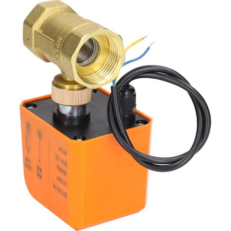 Vanne motorisée 2 fils 2 voies Normalement Ouverte DN25 Laiton ABS Moteur synchrone AC220V (1/5)