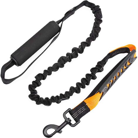 NineClouds Laisse rétractable pour chiens de grande taille, poignées doubles, guidon réglable, rotation à 360° augmentée (1/5)