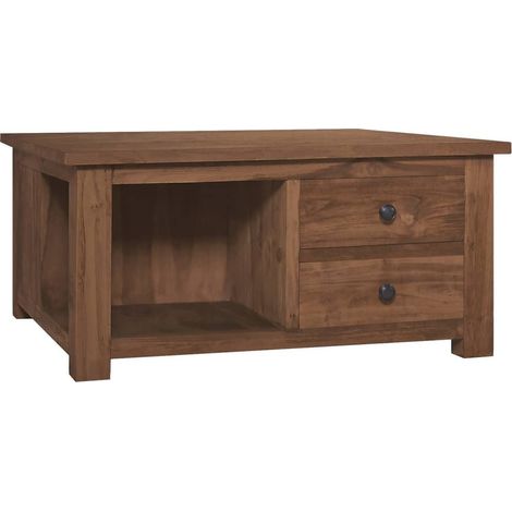 Table basse 68x68x33 cm Bois de teck solide (1/5)