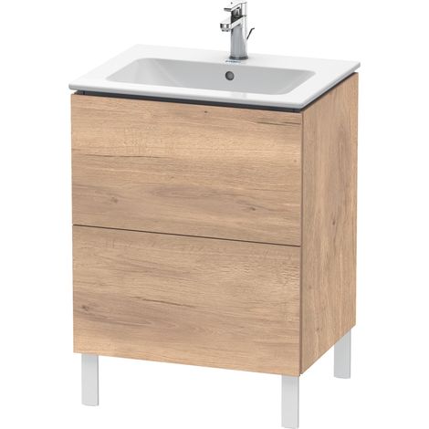 Duravit L-Cube bâti-support pour lavabo à poser, 2 tiroirs,