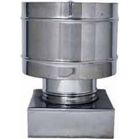Fumaiolo Fisso Antivento Inox Quadrato cm. 42X42