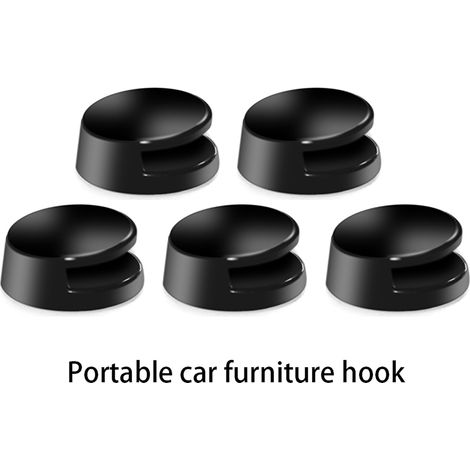 Mini ganci adesivi per auto, confezione da 5 pezzi, portatili e invisibili, ideali per auto e casa. (1/5)