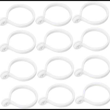 Curtain opening rings, Roman rod rings, circle rings, curtain accessories, curtain hooks, adjustable plastic hanging rings (36 pieces) (1/5)