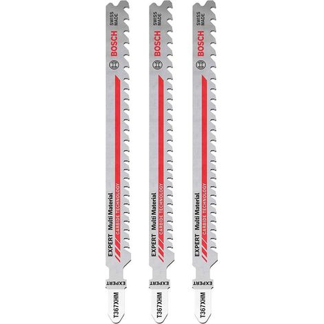 Bosch 2608900560 EXPERT Multi Material T367XHM Jigsaw Blade 132mm Pack of 3 BPAT367XHM