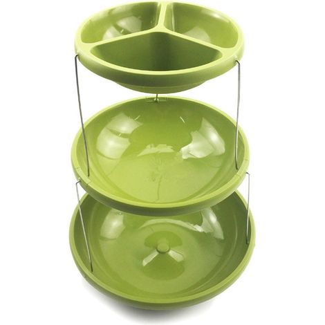 Serviteur à 3 étages pliable PARTY PLATES pliable économise espace twistfold