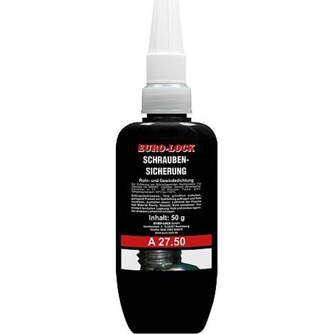 Agent de blocage des vis, haute résistance, EURO-LOCK A 27.50 flacon doseur 50g