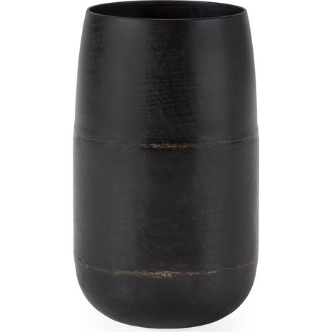 Vase 29x29x52 Métal Bronze noirâtre (1/2)