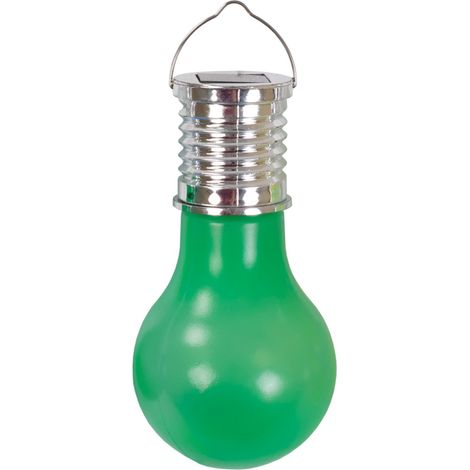 LED Kunststoff Glühbirne Garten-Dekoleuchte Solarlampe Partyleuchte Hängelampe - grün (1/2)