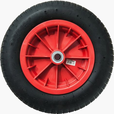 Werka Pro – Roue gonflable 13'' 330x85 – Alésage 20mm – Compatible équipements divers – Caoutchouc naturel et recyclé – Valve courbée