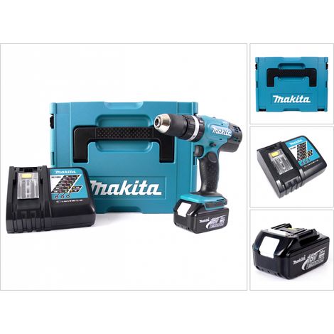Makita DHP 453 RF1J Akku Schlagbohrschrauber 18V 42Nm im MAKPAC + 3,0 Ah Akku + Ladegerät (1/5)