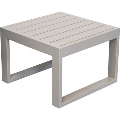 Tavolino Cuba 45x45x32 h cm in Alluminio Tortora