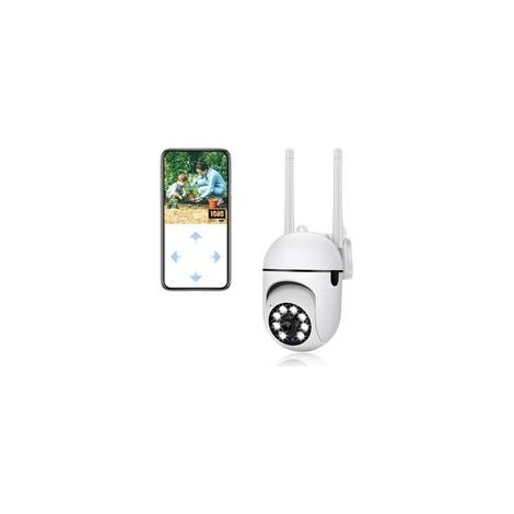 Caméra Surveillance WiFi Extérieur/Intérieur 1080P - Vision Nuit Couleur - Rotation 355° - Détection Mouvement - Audio Bidirectionnel par (1/4)