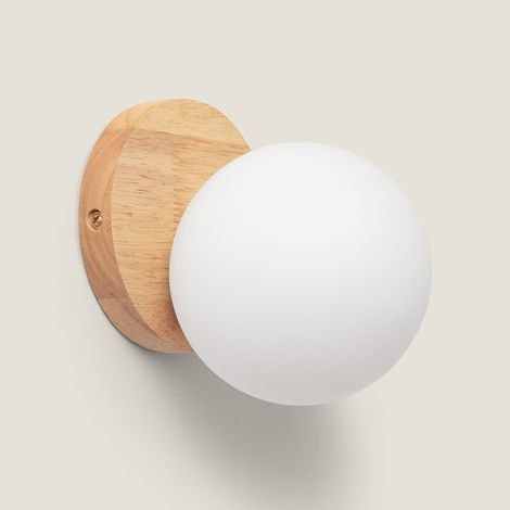 Aplique de Pared de Madera Kamulo Natural (1/4)