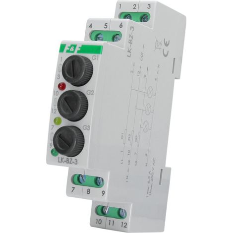 Dreiphasen-Anzeigelampe mit Schutz LK-BZ-3 K 3x230 V+N 3-farbig F&F 2946 (1/4)