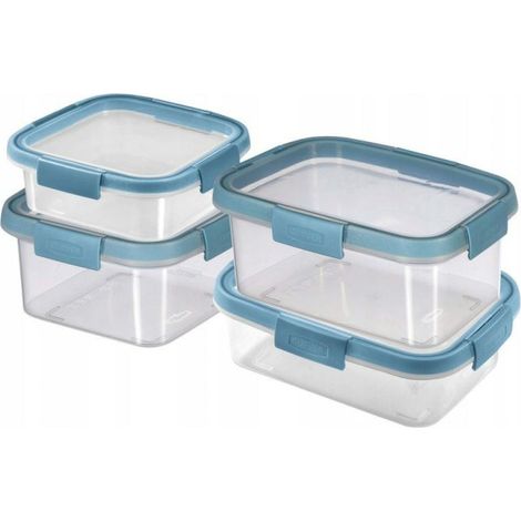 SMART FRESH ECO Lot de 4 boîtes de conservation transparentes 0.9L/1L/1.1L/1.2L - Veba