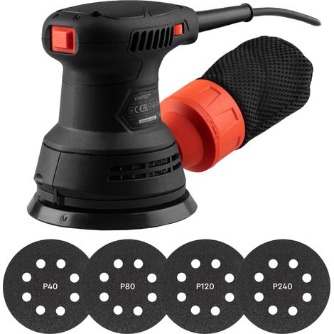 Ponceuse Orbitale 290W, Plateau de 125 mm, avec 6 Vitesses Réglables 7500-12000 tr/min et Sac à Poussière. Comprend 20 Disques. PE-29S (1/5)