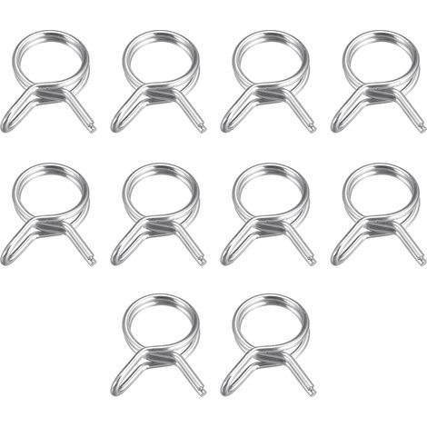 Collier Serrage Tuyau Double Fil Ressort, 20pcs Acier Inox 304 8mm Apte Interne Diamètre 8.8mm-9.5mm OD Tuyau Carburant Conduite Silicone Tube Ressort Clips (1/5)