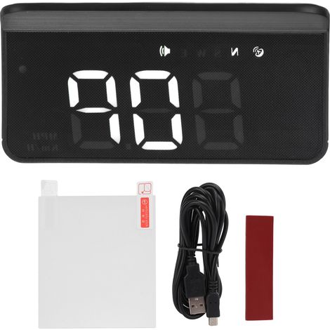 Affichage Tête Haute GPS avec Avertisseur de Fatigue, Compteur de Vitesse KM/h MPH, Boussole, Feu Blanc, pour Voitures Camions Vélos Motos (1/5)