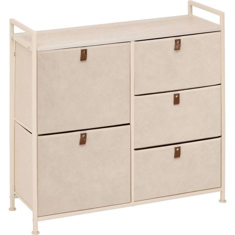 Contenitore a 5 cassetti tissa, beige - 5five