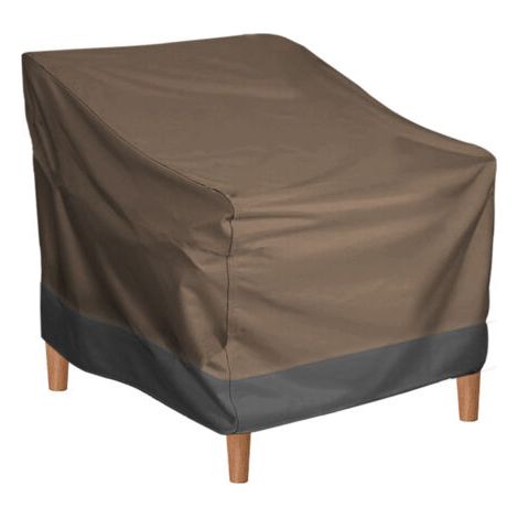 QORVA-Housse de canapé pare-soleil de jardin extérieur imperméable en tissu Oxford café et noir assorti 808591,5 cm, 1 pièce (1/5)
