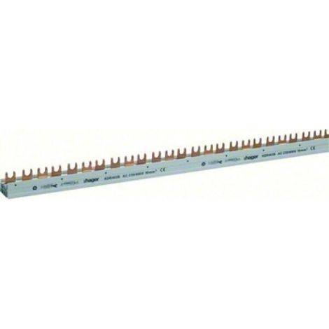 Binario di distribuzione Hager kdr463b 4 poli 63A modulare