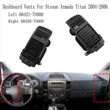 68420-7S000 ist für das rechte Lüftungsgitter des Nissan Armada Titan (Baujahre 04-06) geeignet. (1/4)