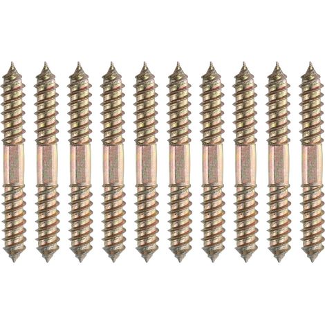 10 Pcs Vis Double Extrémité M10 x 80 mm Tige Filetée Couleur Zinc (1/5)
