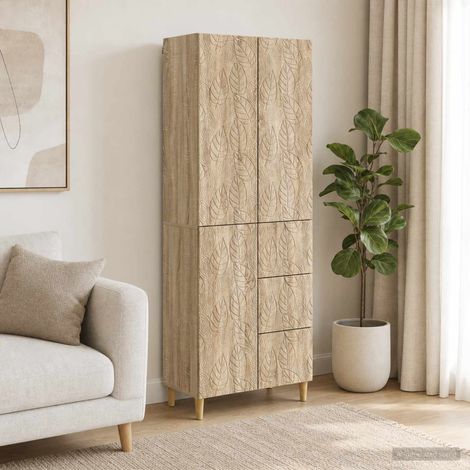 vidaXL 2 pcs Chêne Sonoma