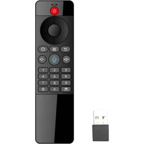 Télécommande Air Mouse - Récepteur USB 2.4 GHz - Pour Smart TV et Box Android - Portée 10 m - Dimensions 167 x 60 x 27 mm - 2 Piles AAA Requises (1/5)