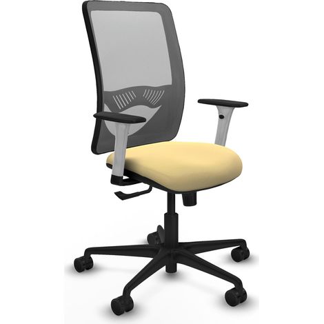 Silla de oficina piqueras y crespo Zulema blanco terciopelo (1/2)