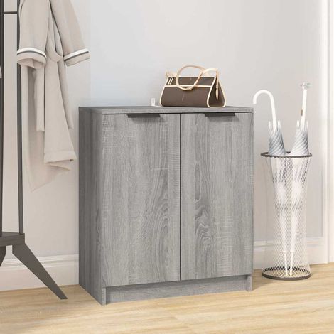 vidaXL Shoe Cabinet Grey Sonoma 59x35x70 cm Engineered Wood (1/5)