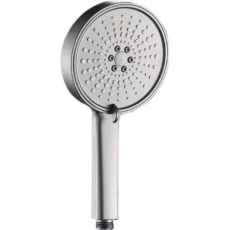 Pommeau de douche haute pression 5 modes, pommeau de douche argent/noir à haut débit, douchette à main, accessoires de salle de bain (1/5)